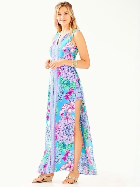 Lilly Pulitzer Dresses & Skirts - NWT Size 8 - Lilly Pulitzer Donna Maxi Romper - Special Delivery Engineered